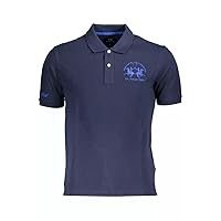 La Martina Elegant Blue Cotton Polo Men's Shirt