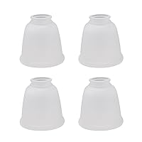 Aspen Creative 23045-4 Transitional Style Bell Shaped Frosted Replacement Glass Shade, 2-1/8