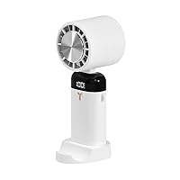 Fan Handheld Folding Fan Portable Electric Cold Compress Cooling Fan USB Rechargeable Desk Table Fan with 3 Adjustable Wind Speed LED Digital Display Phone Holder for Home