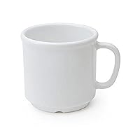 GET S-12-W-EC Shatter-Resistant Plastic Coffe Mug, 12 Ounce, White mug (Set of 4)