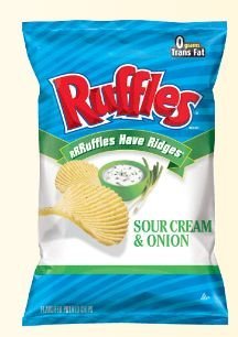 Ruffles Original Sour Cream and Onion, 9.5 oz (Pack of 3)