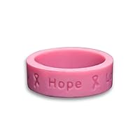 Pink Ribbon Silicone Ring - Breast Cancer Awareness - Perfect for Support Groups and Fundraisers