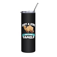 Stainless Steel Tumbler 20oz Novelty Just A Girl Who Loves Camels Travel | Funny Deserts Leisure 2