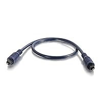 Legrand - C2G Toslink Optical Digital Cable, Blue Toslink Optical cable, 0.5 Meter (1.6 Foot) Toslink Digital Optical Audio Cable, 1 Count, C2G 40389