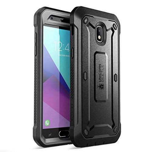 SUPCASE Unicorn Beetle PRO Series Phone Case for Samsung Galaxy J7 2018, Full-Body Rugged Holster Case with Built-in Screen Protector for Galaxy J7 2018 Release (Black)