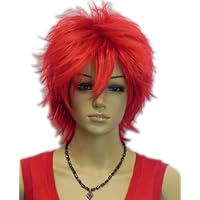 Hanamichi Sakuragi Fire Red Fluffy Full Synthetic Short Wig Man Cosplay