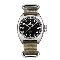 STEELFLIER 36MM Field Pilot Quartz Watch SF745 Swiss Luminous 200m Mute Movement, Black, strap