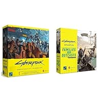 CMON Cyberpunk 2077: Gangs of Night City Board Game + Families and Outcasts Expansion - Immersive Sci-Fi Strategy Game, Ages 14+, 1-5 Players, 90-120 Min Playtime, Made