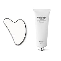 SACHEU Stainless Steel Gua Sha and Breakup Balm Bundle - Metal Gua Sha, Gua Sha Facial Tools Stainless Steel, Cleansing Balm Makeup Remover, Makeup Cleansing Balm, Fragrance Free - 3 Fl Oz