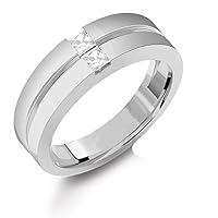 0.50 ct. Mens Princess Cut Diamond Wedding Band in Platinum