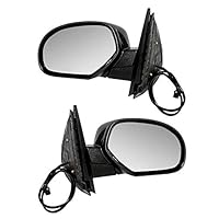New OEM Pair Of Door Mirrors Compatible With Chevrolet General Motors GM GMC Avalanche Ukon Sierra Tahoe SLE SLT LS LT LTZ 2007-2012 2013 2014 By Part Numbers GM1321336 M1320336 20843177 20809968