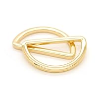 CRAFTMEMORE 4pcs 1-1/2 inches D Rings Purse Loop Quality Plating Flat Metal D-Ring for Craft Purse Making Accessories SC79