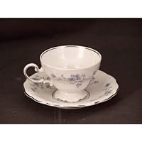 Blue Garland Footed Cup & Saucer