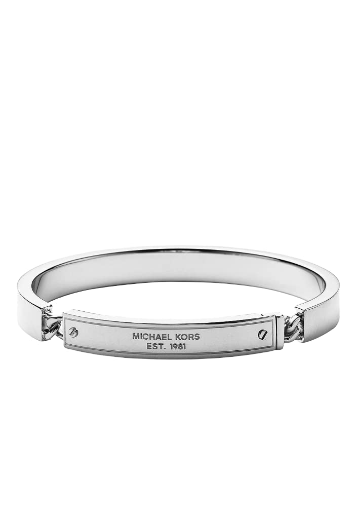 Michael Kors Women's Stainless Steel Bangle Bracelet with Crystal Accents
