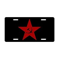 Communist USSR Personalized License Plates for Front of Car Aluminum Metal Tag Custom Design 6x12 Inch