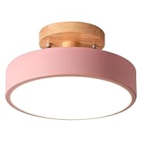 Vereen Ceiling Lights Modern LED Nordic Wood Lighting Fixture Indoor Luminaire Kitchen Living Bedroom Bathroom -Pink