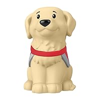 Fisher-Price Replacement Part Little People Family Playset - HJW73 ~ Replacement Golden Dog Figure ~ Wearing Red Scarf/Coat ~ Works Great with Other playsets Too!