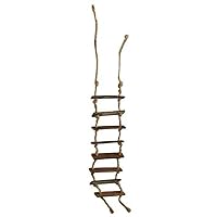 Melody Jane Dolls Houses Dollhouse Old Rope Ladder Miniature Wooden Garden Tree House Accessory 1:12