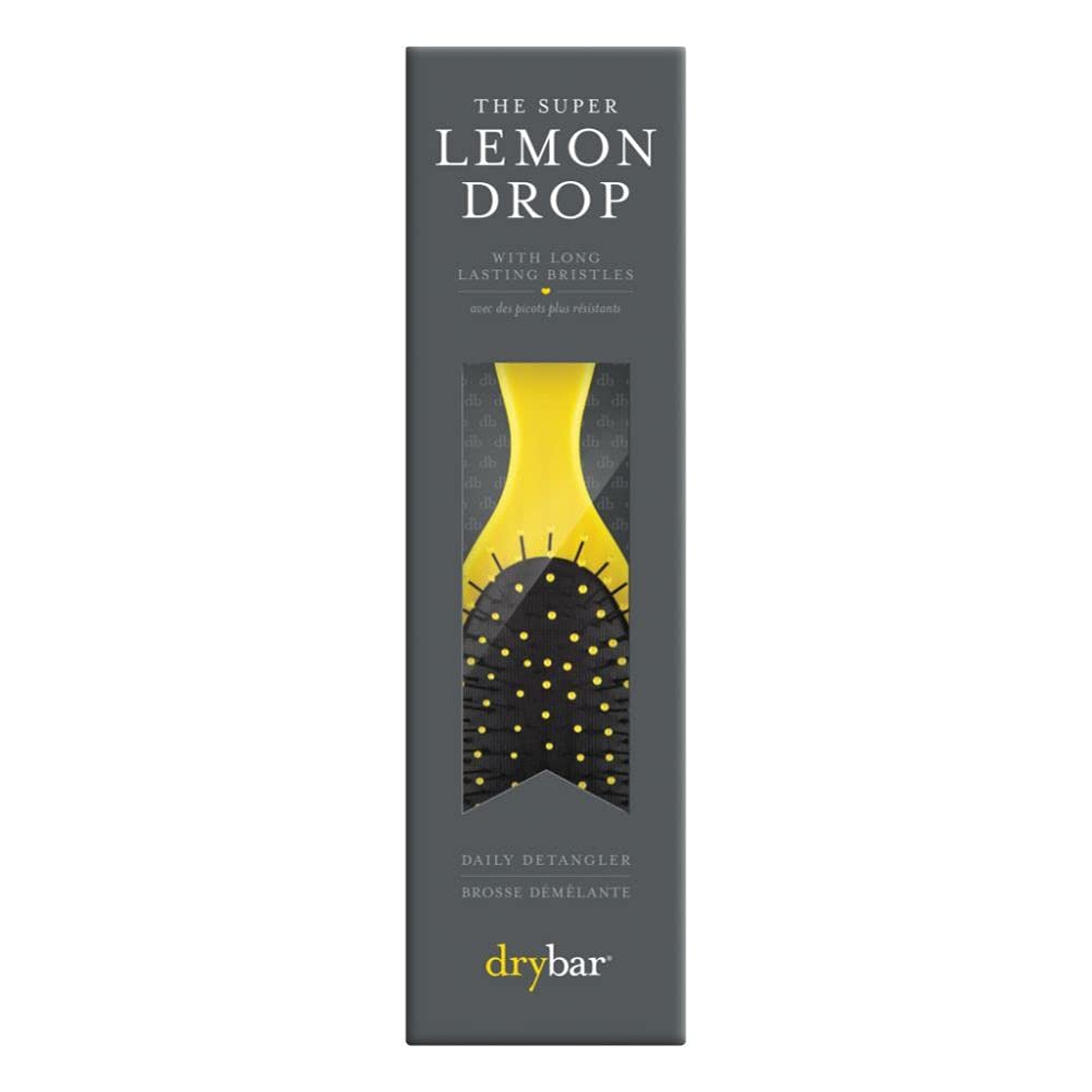 Drybar Super Lemon Drop Detangling Hair Brush | Detangles Hair Without Pulling or Tugging Yellow
