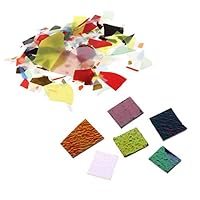 COE90 Dichroic Glass Mix Color & Shapes Fusing in Glass Microwave Kiln Fusing Glass Confetti 2 Bags (56g)
