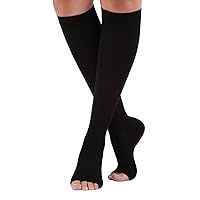 Medical Compression Socks for Women & Men 30-40mmHg, Open Toe, Made in USA A311