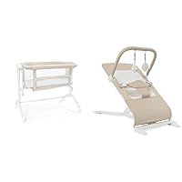 Baby Delight Beside Me Wink Bassinet & Alpine Deluxe Portable Bouncer | Bedside Sleeper with 7 Height Adjustments & 3 Recline Positions