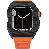 INFRI Luxus Kohlefaser Schutzhülle Für Apple Watch S8 49mm Modifizierte Armband Für IWatch 8 Ultra 45 44mm Schutzhülle Und Band Uhren Zubehör
