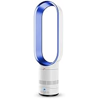 Oscillating Quiet Child Safety Tower Fan with Remote Control,Stand Air Conditioner Fan for Home with Timer,Bladeless Floor Fans Blue 65x25x20cm(26x10x8inch)