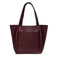 Vegan Leather Soft Texture Shoulder Bag, Bordo