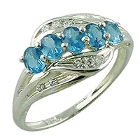 Neon Apatite Oval Shape 0.85 Carat Natural Earth Mined Gemstone 925 Sterling Silver Ring Unique Jewelry for Women & Men