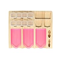 Diamond Painting Tray Palette Wooden Diamonds Organizer Storage Box Holder Container Beading DIY Art Accessories Tool (A Pink Set 2)