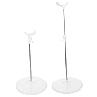 ERINGOGO 8 Pcs Doll Stand Doll Display Rack Stand Figures Holder Stands Doll Dress Form Doll Holders Action Figure Dolls Support Doll Brackets Porcelain Doll Mini Puppet Plastic Accessories