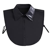 Fake Collar Detachable Half Shirt Blouse False Collar Leather Collar Design for Women Girls