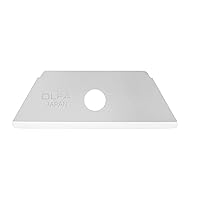OLFA Round Tip Safety Knife Blades, 10 Blades (RSKB-2/10B) - Dual Edge Rounded-Tip Carbon Steel Utility Knife & Safety Cutter Replacement Blades, Fits OLFA SK-4, SK-6, SK-9, & UTC-1 Knives