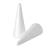 Juvale 12 Pack Craft Foam - Foam Cones for Crafts, Trees, Holiday Gnomes, Christmas Decorations, DIY Art Projects (7.3x2.7 in)