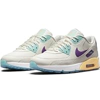 Nike Air Max 90 Air Max 90 US Open Torrey Pines NRG G Golf Shoes, Casual Sneakers, Running CZ2434-133 Low Cut, White, Purple, Blue Yellow