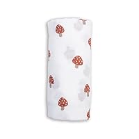 lulujo Baby Swaddle Blanket Unisex Softest 100% Cotton Muslin Swaddle Blanket Neutral Receiving Blanket for Girls & Boys| 40in x 40in| Baby Gift| Mushroom