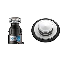 InSinkErator Garbage Disposal with Cord, Badger 1, 1/3 HP Continuous Feed & Sink Stopper for Garbage Disposals, Stainless Steel, STP-SS