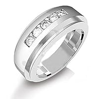 0.85 ct. Mens Round Cut Diamond Wedding Band Ring