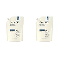 Aveeno Skin Relief Fragrance-Free Body Wash Refill with Oat to Soothe Itchy, Dry Skin, Gentle, Formulated without Soaps, Dyes, Parabens, Phthalates & Alcohol, for Sensitive Skin, 36 fl. oz (Pack of 2)