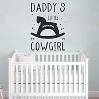 Dad’s Kindergarten Cowgirl Decoration, Cute PV Sticker Art Wall for Baby Girl, Baby Shower, DIY Room Decoration 57x78cm