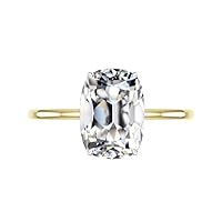 Cushion Cut Moissanite Engagement Ring, 2.0 Carats, Sterling Silver or 10K/14K/18K Gold