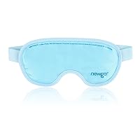 NEWGO Eye Cold Pack Gel Eye Mask Cold Therapy Clay Eye Mask with Soft Plush Backing for Dry Eyes, Headaches, Migraines, Dark Circles, Sinus - Blue