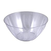 Maryland Clear Plastic Medium Bowl (70 oz.) 1 Pc. - Chic Swirls Design, Perfect for Dinner Parties, Events, Gatherings, Everyday Use, Appetizers, & Desserts