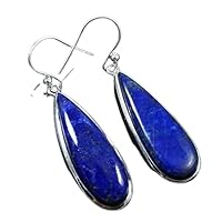 Lapis Lazuli Earrings/Serling Silver Lapis Earrings/Genuine Lapis Lazuli/Sterling Silver Dangle Earrings/Blue Lapis Drop Earrings