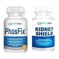 Kidney Shield Fish Oil Renal Supplement & PhosFix Natural Phosphorus Blocker Bundle