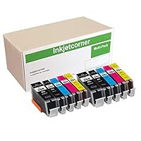 Inkjetcorner Compatible Ink Cartridges Replacement for PGI-250 CLI-251 PGI 250 CLI 251 XL for use with MG6420 MG5520 MG5522 MX722 MG5420 MX922 MG5422 (10 Pack)