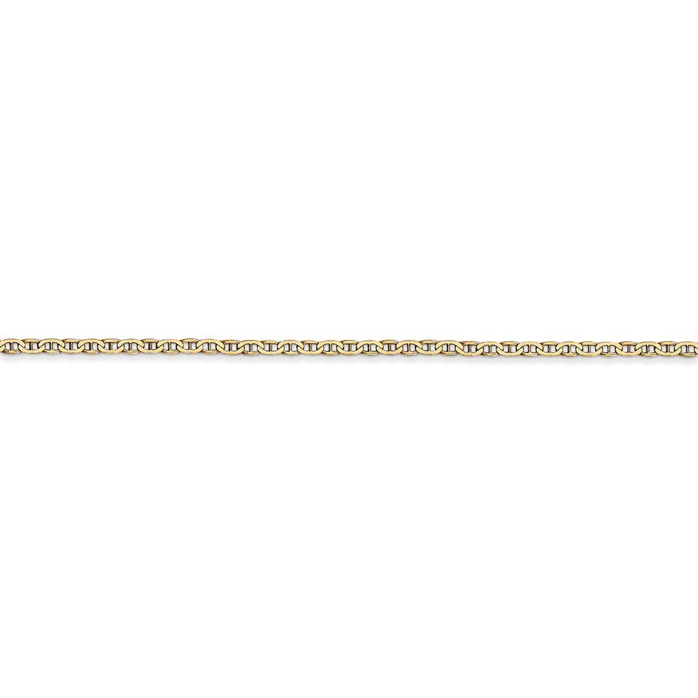 14k Gold Nautical Ship Mariner Anchor Link Chain Necklace Jewelry Gifts for Women in Yellow Gold White Gold Choice of Lengths 14 16 18 20 24 22 and 1.5mm 11mm 3mm 9mm