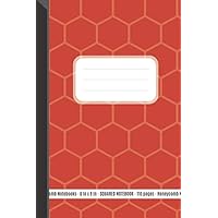 Squared Notebook: 110 Pages, 6 x 9 inches (15.24 x 22.86 cm), Honeycomb Pattern Tomato Soft Matte Cover