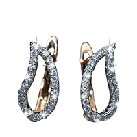 2Ct Round Lab Created Diamond Huggie Hoop Earrings 925 Sterling Silver